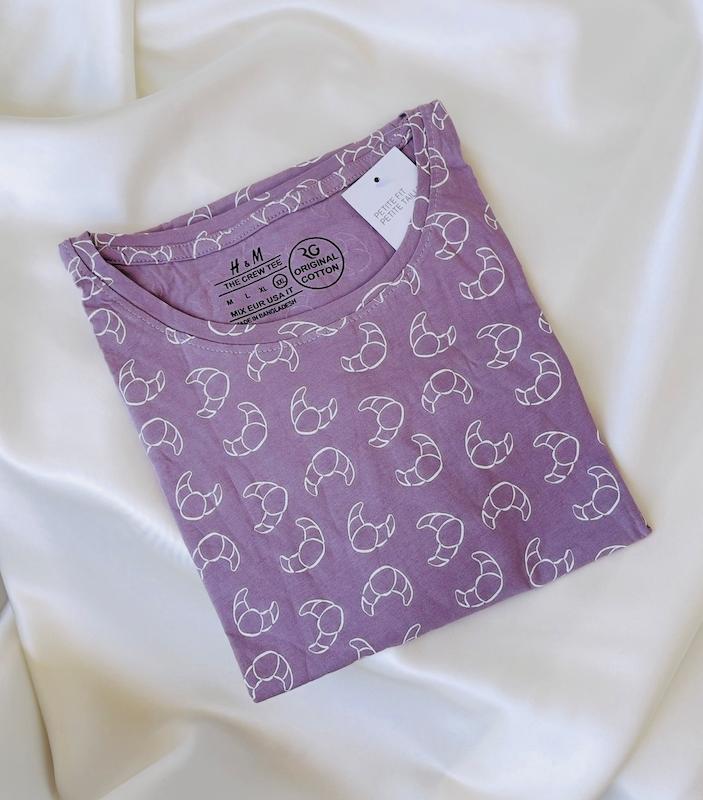 تیشرت H&M طرح کروسان 