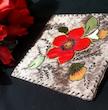 .  رومیزی مخمل سوخته کاری ترکیبی ، قاب مخمل سوخته کاری ۱۸ در ۱۸ طرح بهشت ۱۰  