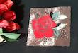.  .  رومیزی مخمل سوخته کاری ترکیبی ، قاب مخمل سوخته کاری ۱۸ در ۱۸ طرح بهشت ۱۴