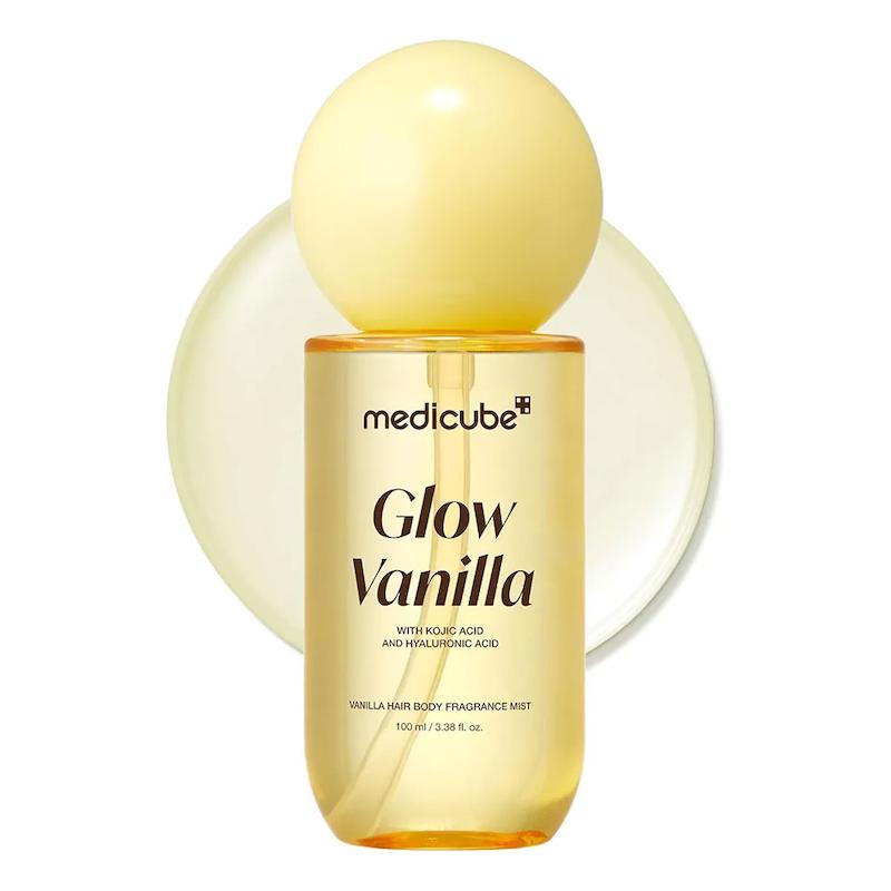 اسپری بدن و عطر مو مدی‌کیوب Glow Vanilla با رایحه وانیل حجم ۱۰۰ میلی‌لیتر | Medicube Glow Vanilla Hair & Body Fragrance Mist 100ml