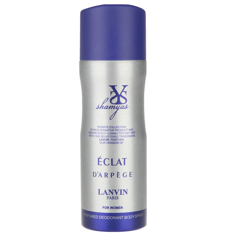 اسپری خوشبو کننده بدن زنانه شمیاس Shamyas مدل لانوین اکلت Lanvin Eclat حجم 200 میل