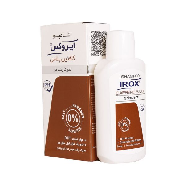 شامپو کافئین پلاس ایروکس IROX ( فاقد سولفات ) حجم 200 میل