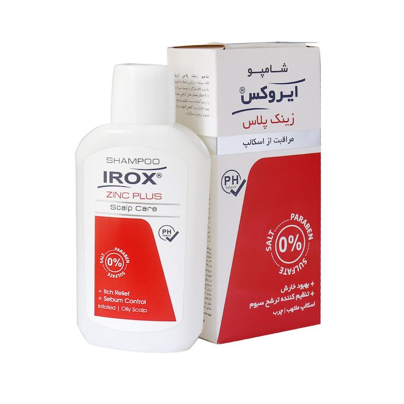 شامپو زینک پلاس ایروکس IROX (فاقد سولفات ) مراقبت از اسکالپ حجم 200 میل