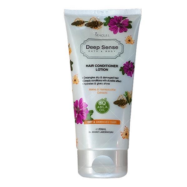 لوسیون نرم کننده مو منیب موهای خشک دیپ سنس Deep Sense سی گل(ماسک مو) حجم 200 میل
