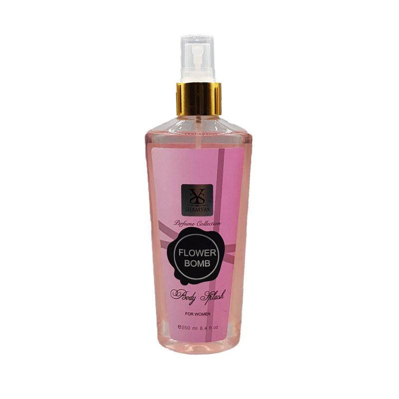  بادی اسپلش زنانه شمیاس SHAMYAS مدل فلاور بمب (Flower Bomb) حجم 250 میل