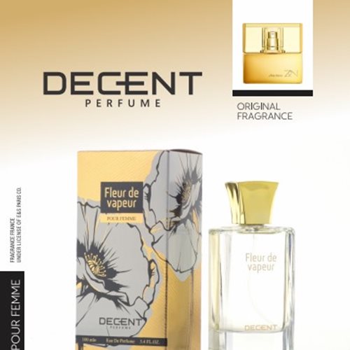 ادکلن برندDECENT دیسنت زنانه پرفیوم رایحه ی اورجینال شیدزو زن پرفیوم 100 میل مدل Fleur ِde Vapeur