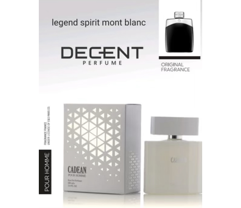 ادکلن برندDECENT دیسنت مردانه پرفیوم رایحه ی اورجینال لجند پرفیوم 100 میل مدل CADEAN