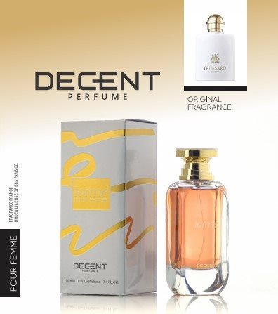ادکلن برندDECENT دیسنت زنانه پرفیوم رایحه ی اورجینال دونا پرفیوم 100 میل مدل Larme