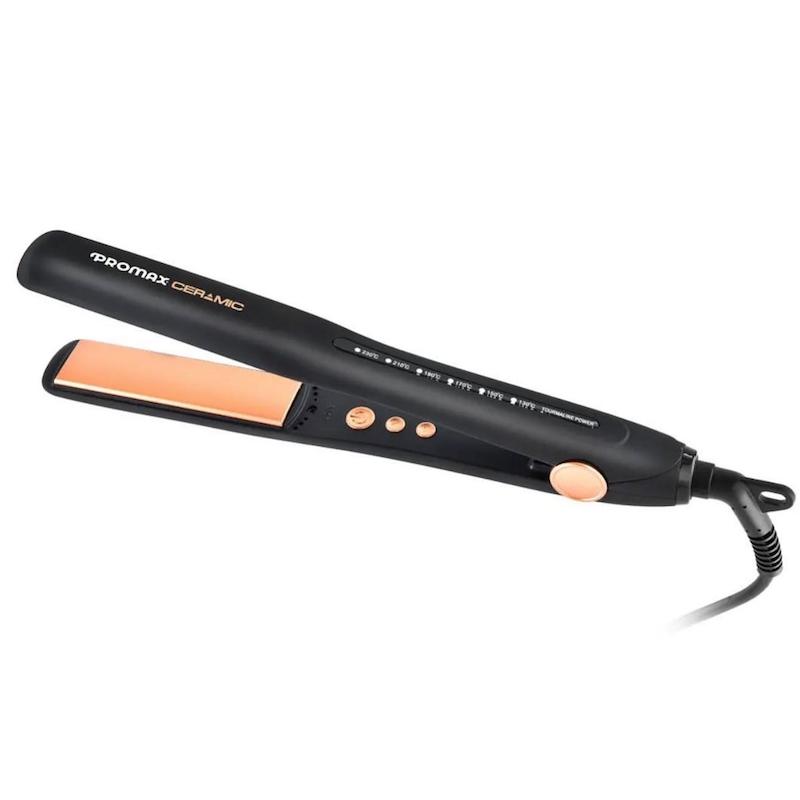 اتو مو پرومکس ProMax اصل با صفحه کراتین مدل 5757K حداکثر درجه حرارت ۲۳۰ درجه صفحات با روکش کراتین عالی جهت کراتینه کردن مو