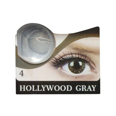 لنز رنگی سالانه Hera Grace هرا گریس HOLLYWOOD GRAY 4 دور دار و رگه دار طوسی عسلی شماره 4