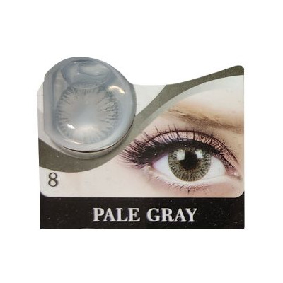 لنز رنگی سالانه Hera Grace هرا گریس PALE GRAY 8 دور دار و رگه دار طوسی شماره 8 عسلی