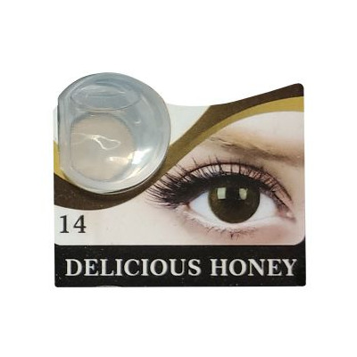 لنز رنگی سالانه Hera Grace هرا گریس Delicious Honey 14 دور دار عسلی شماره 14