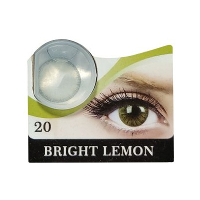 لنز رنگی سالانه Hera Grace هرا گریس BRIGHT LEMON 20 دور دار سبز طوسی شماره 20