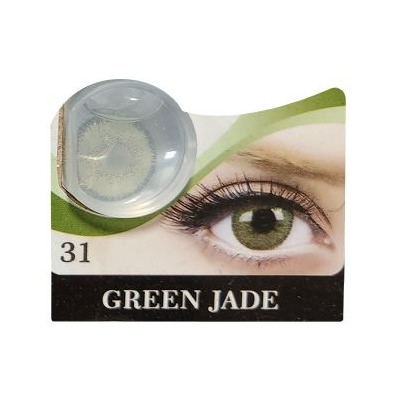لنز رنگی سالانه Hera Grace هرا گریس Green Jade 31 دور دار سبز طوسی شماره 31