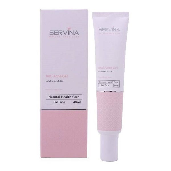 ژل ضد جوش صورت (ضد جوش قوی) سروینا SERVINA مناسب برای انواع پوست حجم 40 میل