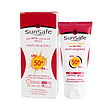 کرم ضد آفتاب ضد چروک SunSafe سان سیف SPF50 مناسب برای انواع پوست رنگی (بژ طبیعی و بژ روشن) حجم 50 میل