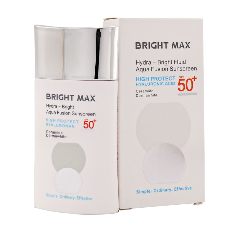 ضد آفتاب آکوا فیوژن فلوئید هیدرابرایت SPF50 مناسب انواع پوست برایت مکس BRIGHT MAX حجم 50 میل