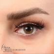لنز رنگی سالانه Hera Grace هرا گریس MAROON 16 دور دار و رگه دار قهوه ای عسلی شماره 16