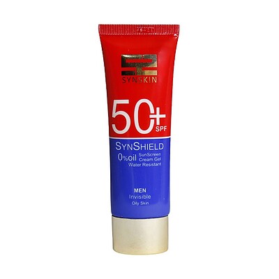 ژل کرم ضد آفتاب مردانه بدون چربی ساین شیلد SPF50 ساین اسکین SYNSKIN حجم 50 میل (بی رنگ)