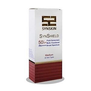 ضد آفتاب فلوئید ساین شیلد ساین اسکین SYNSKIN (SPF 50 ) رنگ مدیوم حجم 50 میل