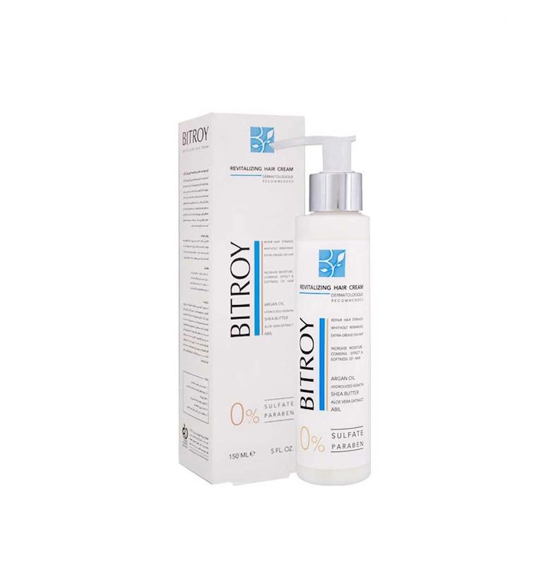 کرم مو حیات بخش و ویتامینه حاوی روغن آرگان بیتروی BITROY (فاقد پارابن و سولفات) حجم 150 میل