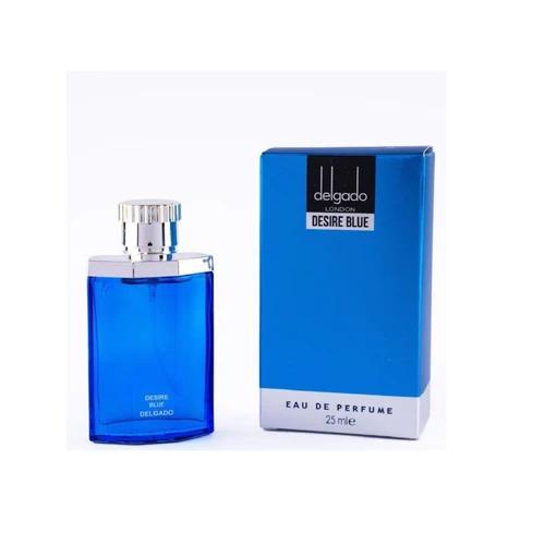 ادکلن مینیاتوری دلگادو DELGADO مردانه مدل دیزایر بلو (دانهیل) DESIRE BLUE حجم 25 میل