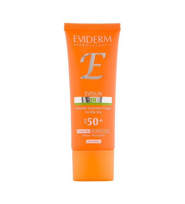 کرم ضد آفتاب بی رنگ مناسب پوست چرب اویدرم EVIDERM حجم 40 میل