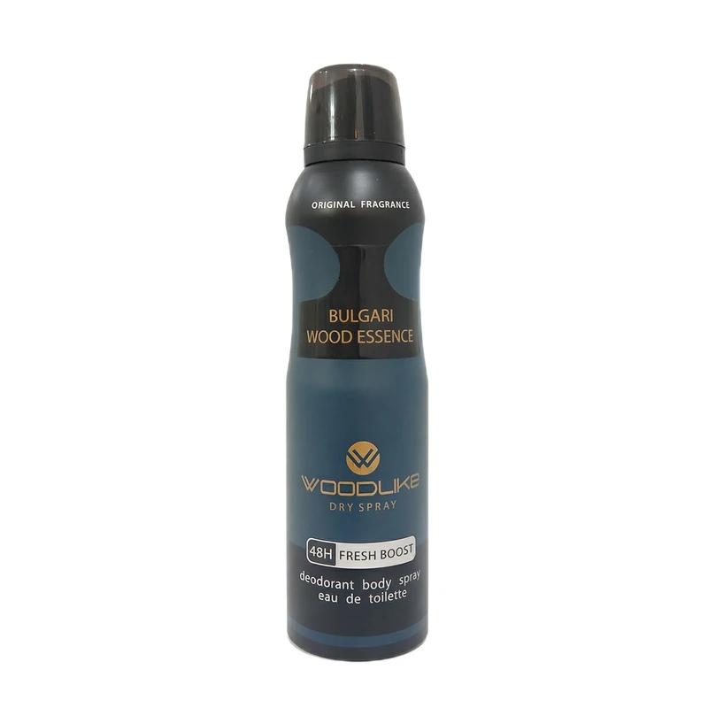 اسپری دئودورانت و خوشبو کننده بدن مردانه وودلایک WOODLIKE مدل بولگاری وود Bulgari Wood Essence حجم 200 میلی لیتر