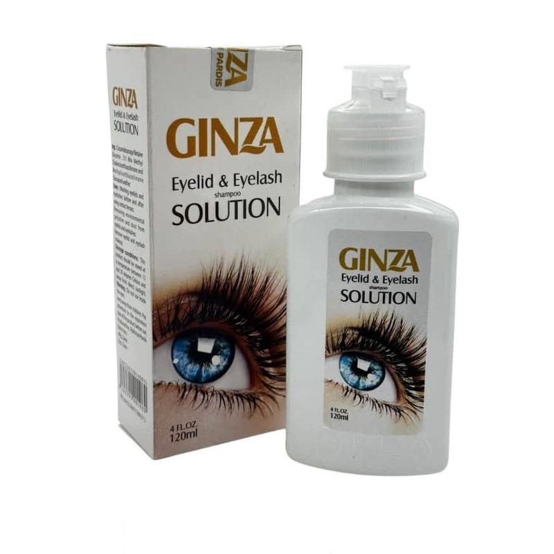 شامپو محلول پلک و مژه گینزا GINZA حجم 120 میل
