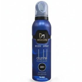 اسپری خوشبو کننده بدن مردانه مردیت MEREDITH رایحه دانهیل آبی Dunhill Desire Blue حجم 200 میل