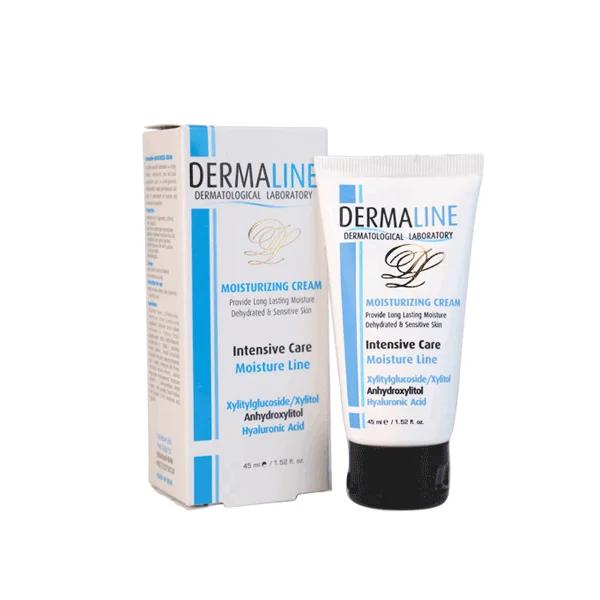 کرم مرطوب کننده پوست درمالاین DERMALINE حجم 45 میل
