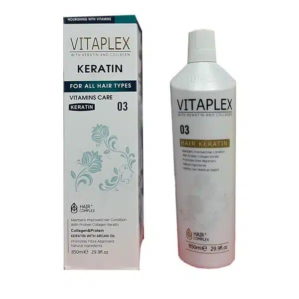 پروتئین مو ویتاپلکس کراتین و کلاژن VITAPLEX حجم 850 میل