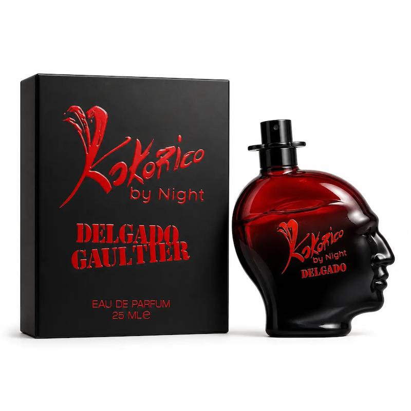 ادکلن مینیاتوری دلگادو DELGADO مردانه مدل کوکوریکو بای نایت GAULTIER KOKORICO BY NIGHT حجم 25 میل