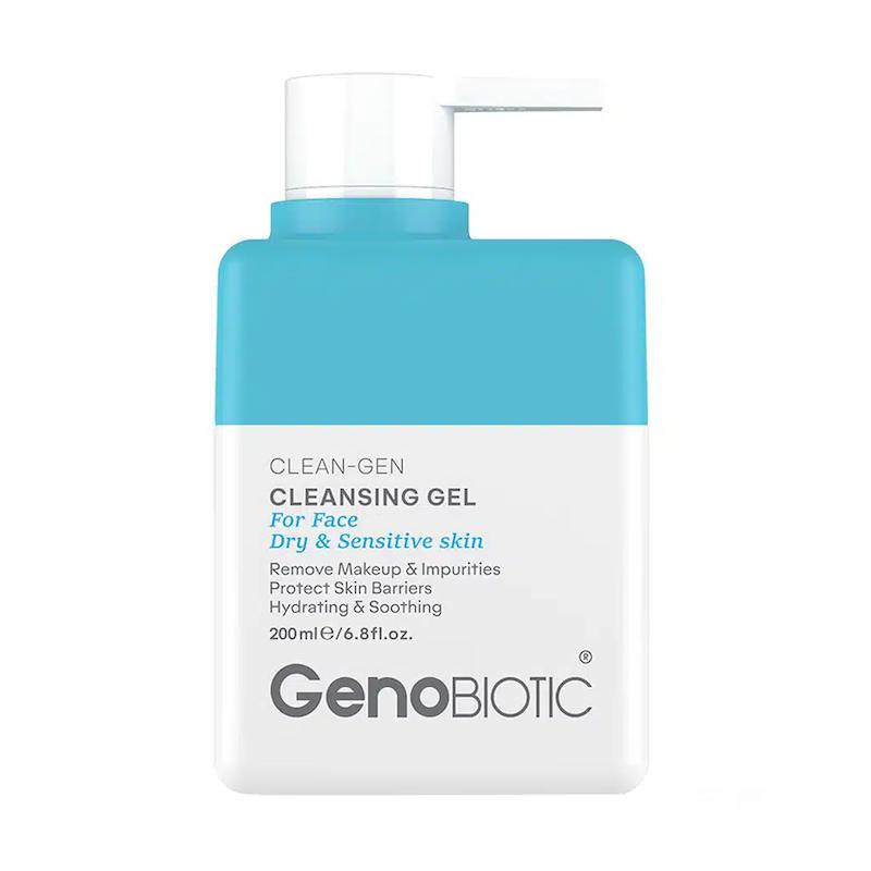 ژل شستشو صورت ژنوبایوتیک Genobiotic مناسب پوست خشک وحساس حجم 200 میلی لیتر