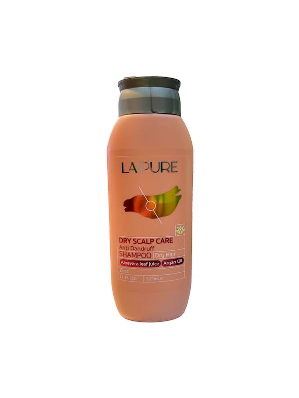 شامپو ضد شوره موی خشک تا معمولی حاوی روغن آرگان و عصاره آلوئه ورا لپیور LAPURE حجم 325 میل