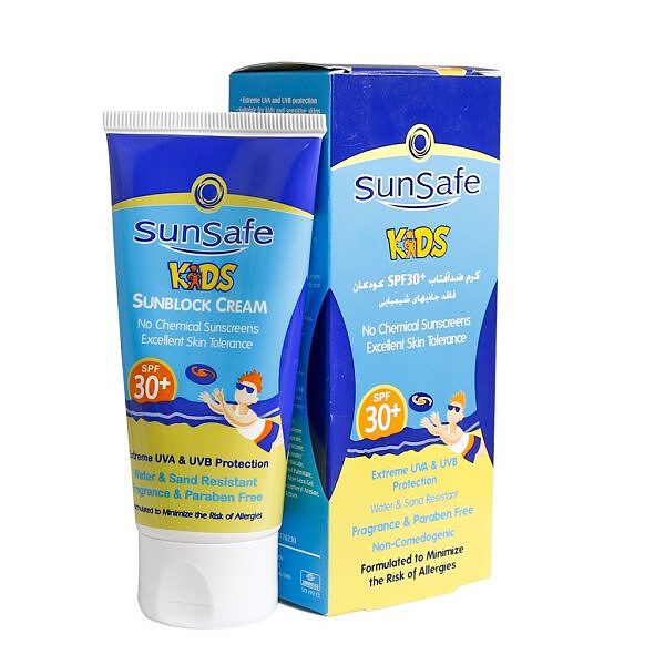 کرم ضد آفتاب کودکان SPF30 سان سیف SunSafe بی رنگ حجم 50 میل