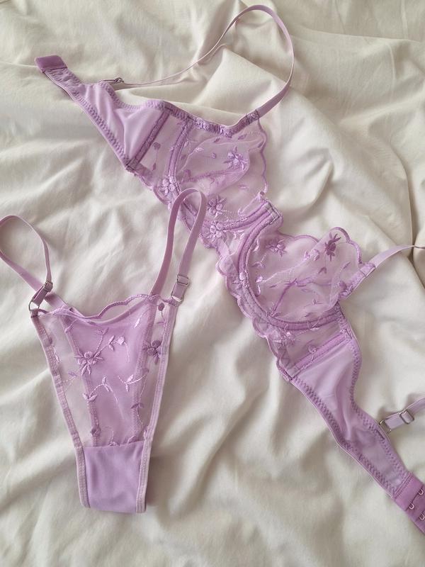 ست سوتین شورت شکوفه ریز