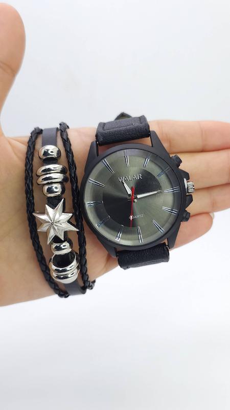 ست ساعت مچی و دستبند والار Walar با موتور کوارتز کد 4932