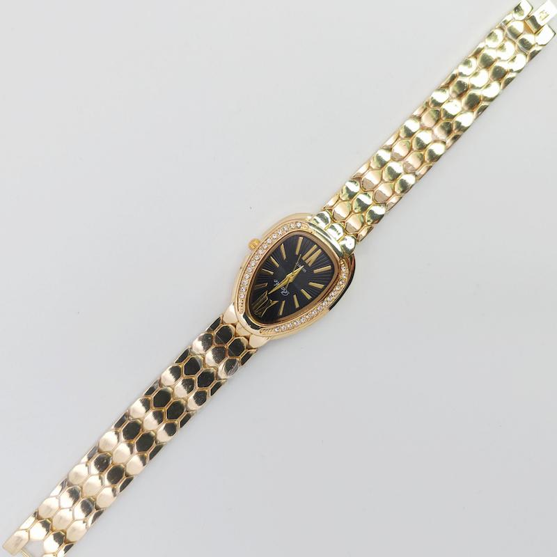 ساعت مچی زنانه باوک Baoke نگین دار با موتور کوارتز صفحه مشکی کد 4947