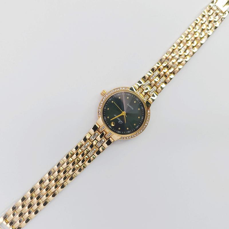 ساعت مچی زنانه باوک Baoke نگین دار با موتور کوارتز صفحه سبز کد 4955