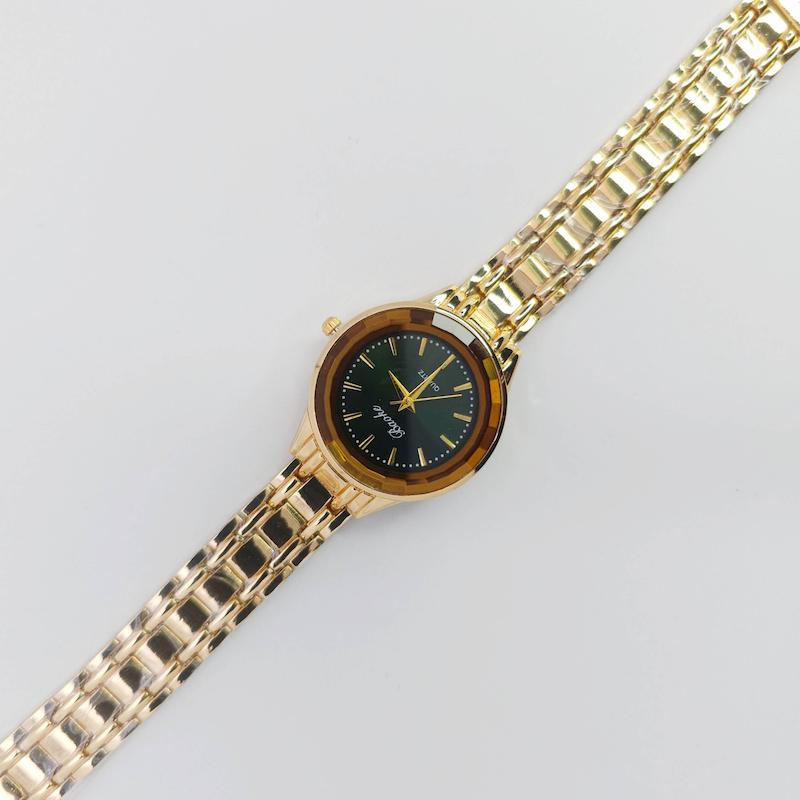 ساعت مچی زنانه باوک Baoke نگین دار با موتور کوارتز صفحه سبز کد 4978