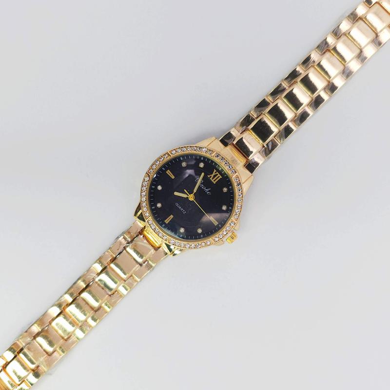 ساعت مچی زنانه باوک Baoke نگین دار با موتور کوارتز صفحه سبز کد 4997