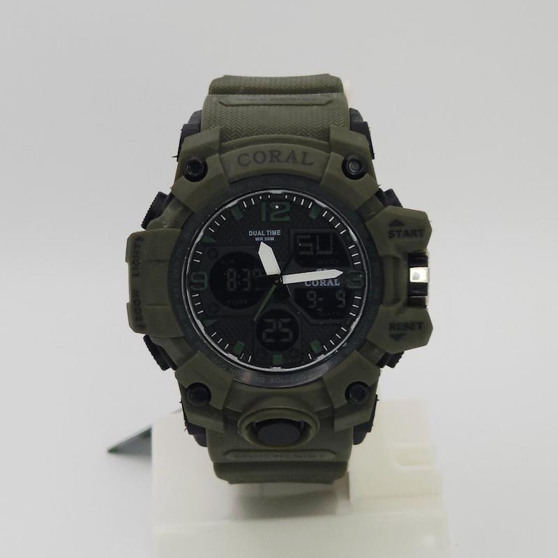 ساعت مچی مردانه کورال Coral CR1042-2 دوزمانه طرح ساعت مچی جی‌شاک کد 1071