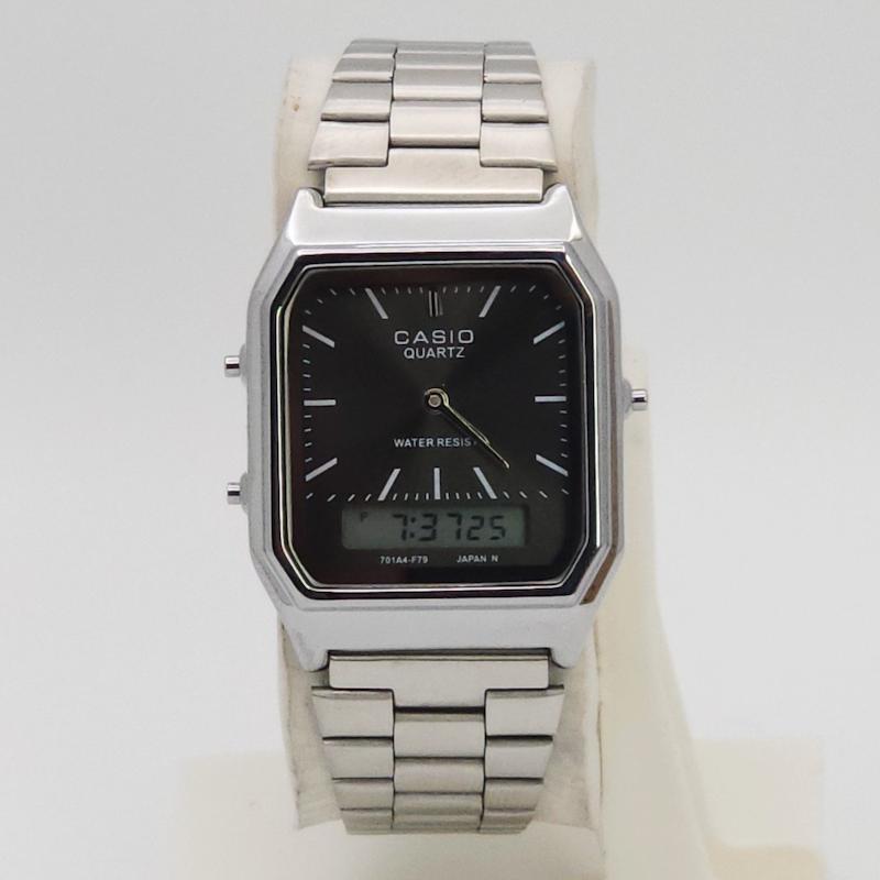 ساعت مچی مردانه کاسیو نوستالژی Casio AQ-230 دوزمانه کلاسیک کد 1122