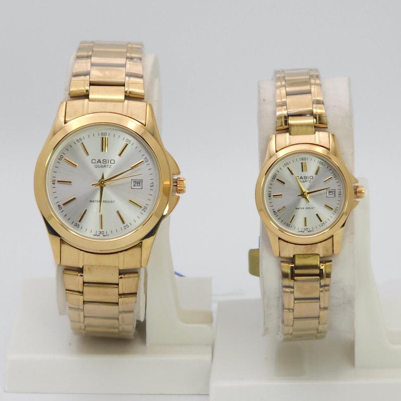 ساعت مچی ست مردانه و زنانه کاسیو Casio 1183 تمام استیل با ماندگاری رنگ بالا کد 1125