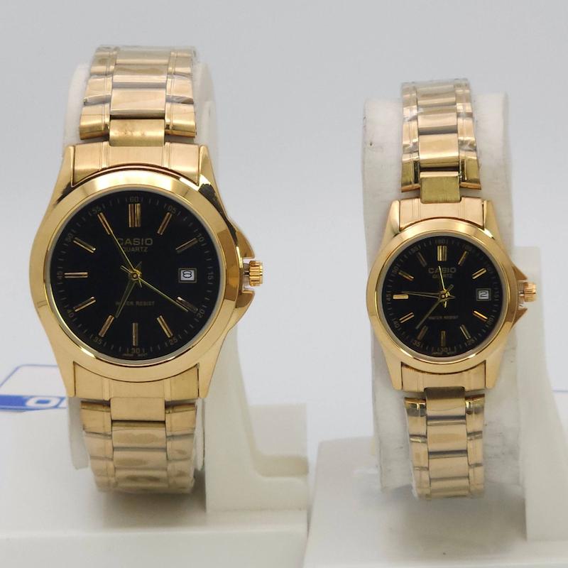 ساعت مچی ست مردانه و زنانه کاسیو Casio 1183 تمام استیل با ماندگاری رنگ بالا کد 1126