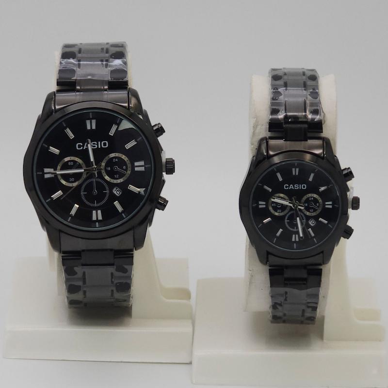 ساعت مچی ست مردانه و زنانه کاسیو Casio سبک 3موتوره و تمام استیل کد 1129