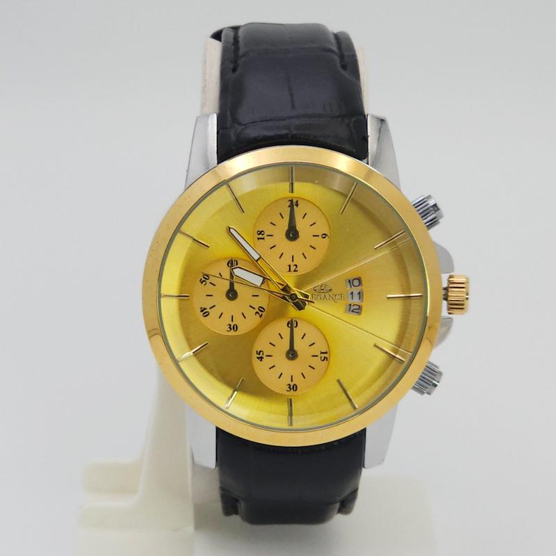 ساعت مچی مردانه الگانس Elegance با بند چرم و سبک 3موتوره کد 1138