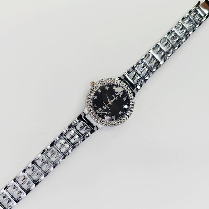 ساعت مچی زنانه مجلسی RILUNS نگین دار با موتور کوارتز کد 1206