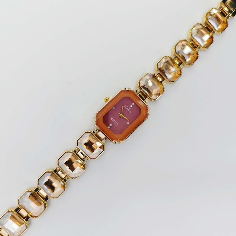 ساعت مچی زنانه مجلسی EHHE نگین دار با موتور کوارتز کد 1240